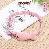  Vòng cổ cho chó mèo caro hình cá dễ thương 