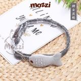  Vòng cổ cho chó mèo caro hình cá dễ thương 