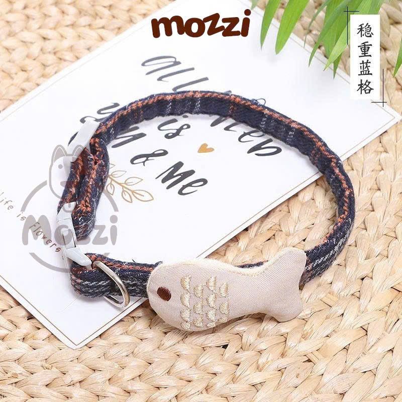 Vòng cổ cho chó mèo caro hình cá dễ thương