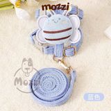  Dây dắt yếm cổ ngực hình ong dễ thương cho chó mèo size 2-5kg 