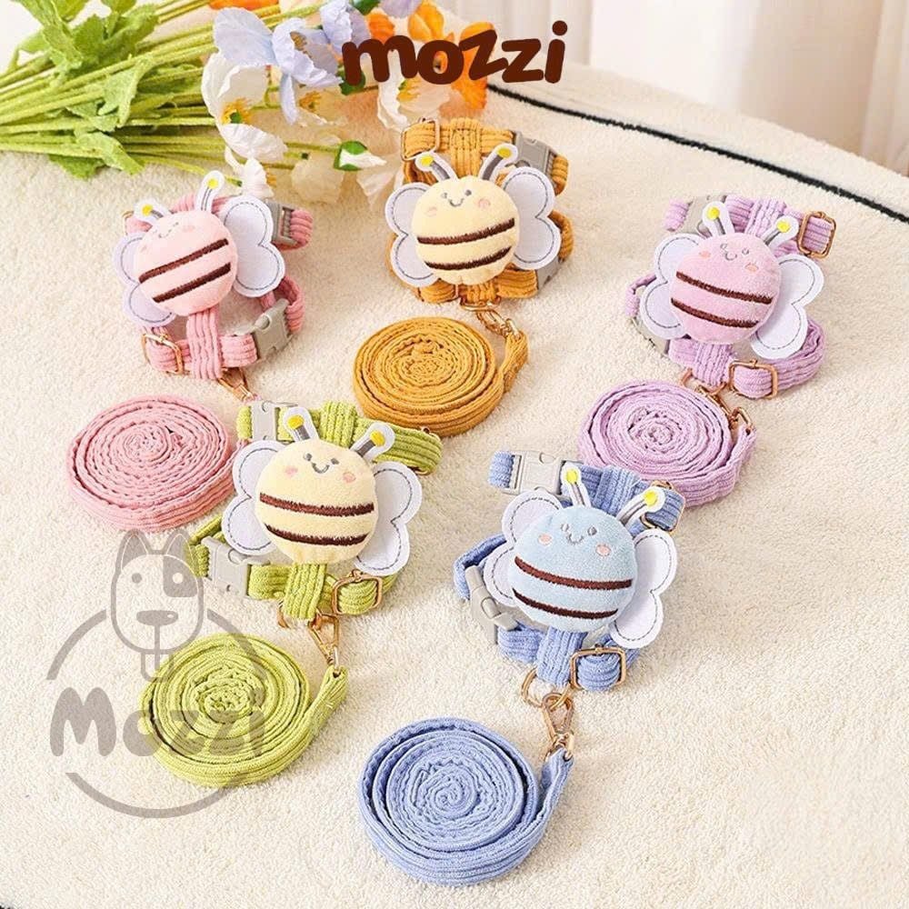 Dây dắt yếm cổ ngực hình ong dễ thương cho chó mèo size 2-5kg