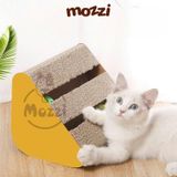  Bàn cào móng tam giác 2 tầng kèm banh 28x17.5x21cm cho mèo 