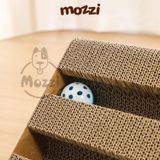  Bàn cào móng tam giác 2 tầng kèm banh 28x17.5x21cm cho mèo 