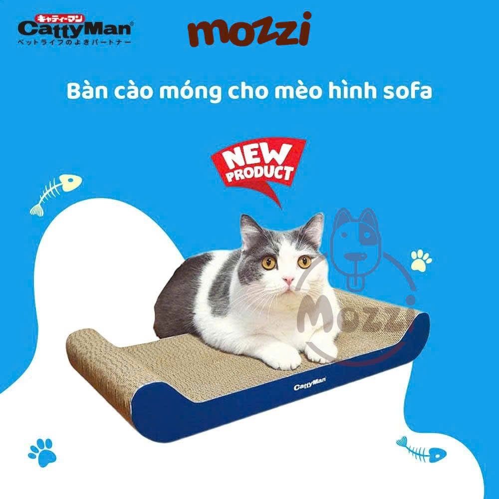 Bàn cào móng CattyMan cho mèo giấy cotton kèm catnip