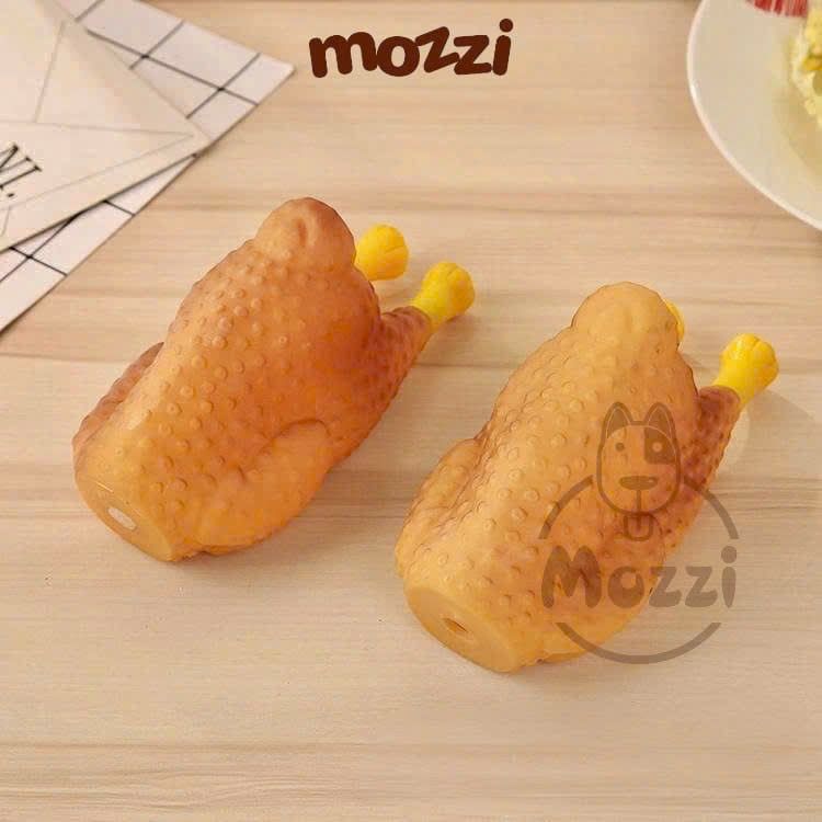 Đồ chơi âm thanh cao su mềm hình Bánh Hamburger và Gà