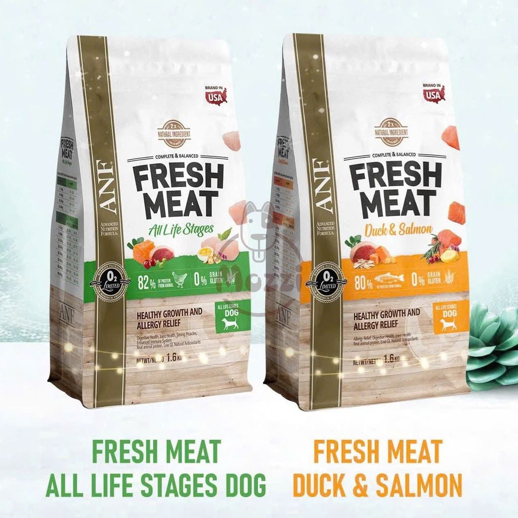 Thức ăn hạt ANF Fresh Meat gấp đôi thịt cho chó Bịch 1.6kg