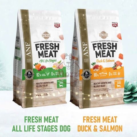  Thức ăn hạt ANF Fresh Meat gấp đôi thịt cho chó Bịch 1.6kg 