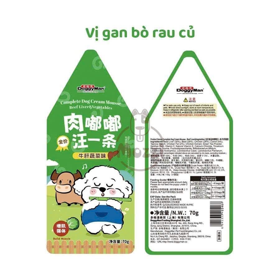 Pate cho chó DoggyMan Pate sốt kem gói 70gr
