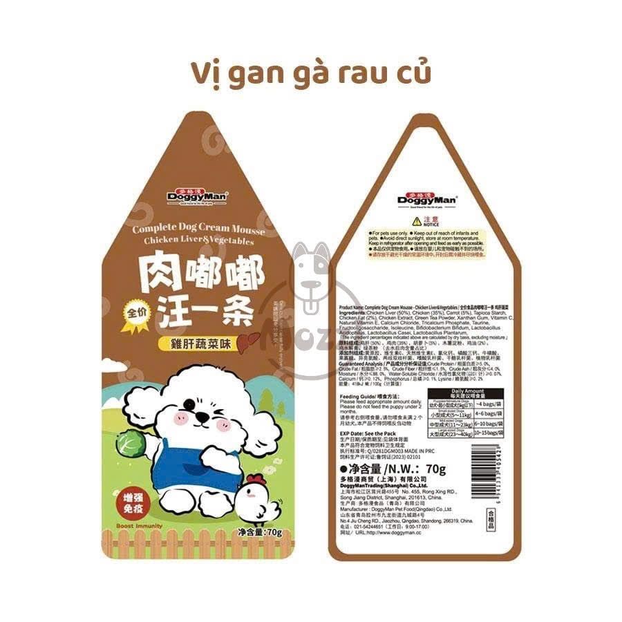 Pate cho chó DoggyMan Pate sốt kem gói 70gr