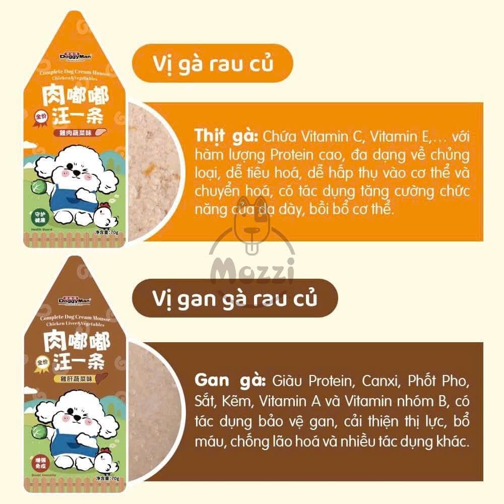 Pate cho chó DoggyMan Pate sốt kem gói 70gr