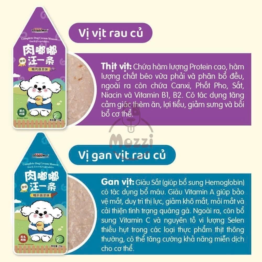Pate cho chó DoggyMan Pate sốt kem gói 70gr