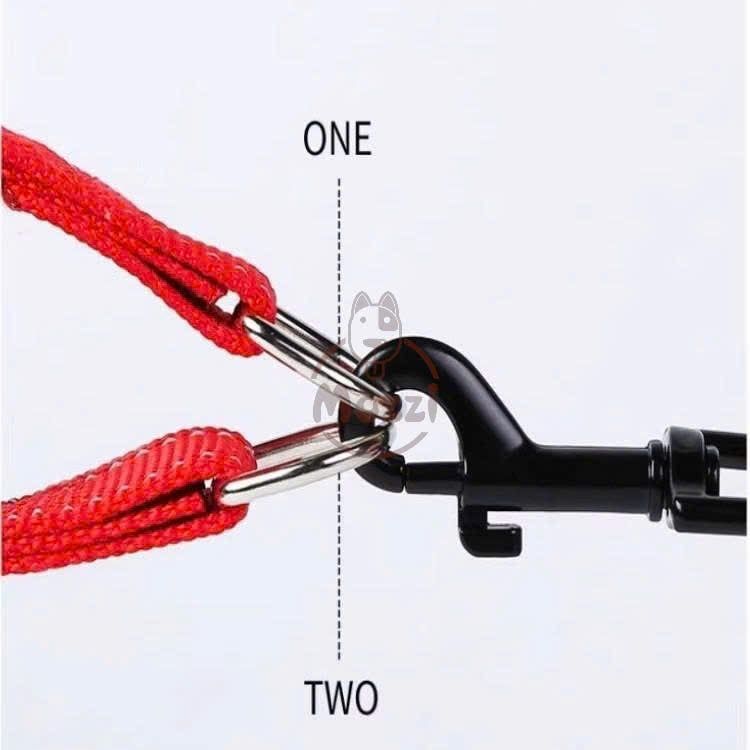 Dây dắt yếm ngực viền chỉ phản quang cho chó mèo