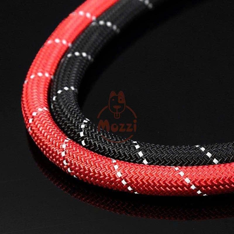 Dây dắt yếm ngực viền chỉ phản quang cho chó mèo