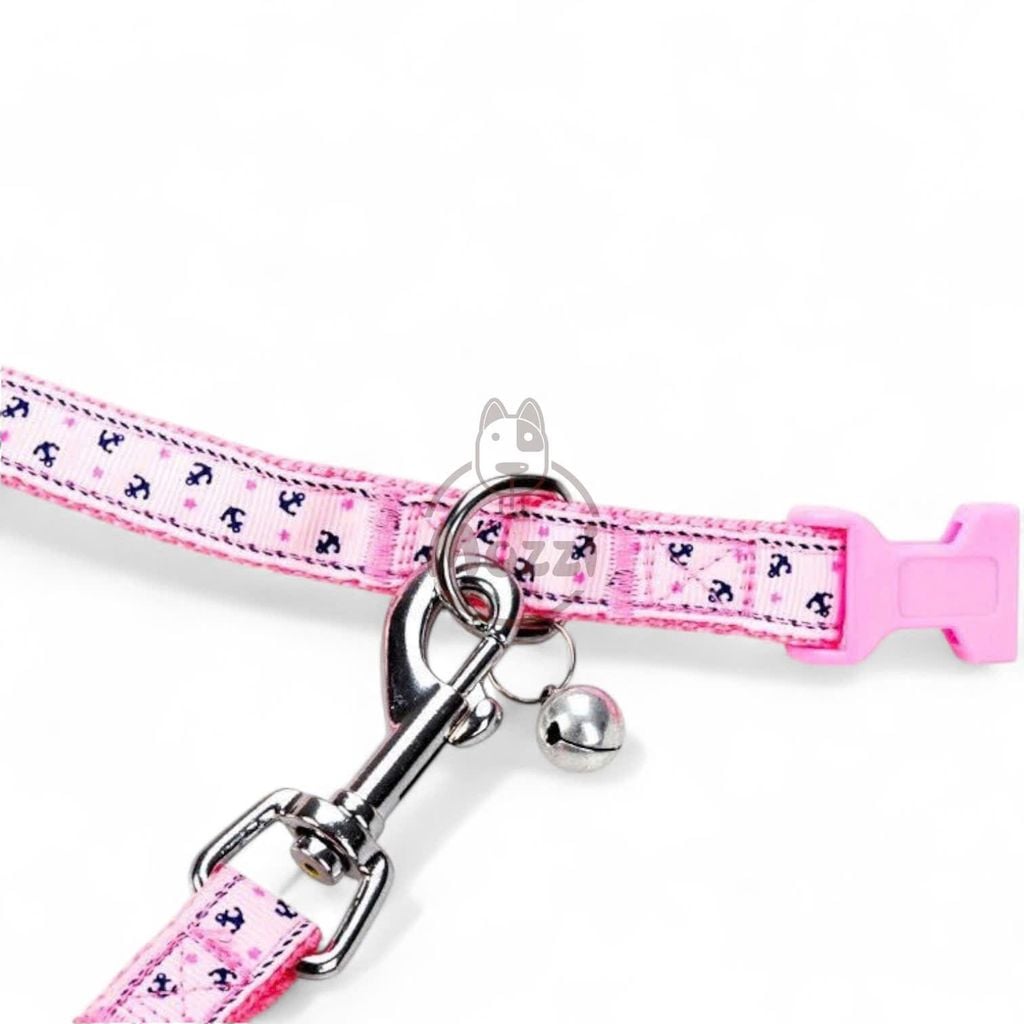 Dây dắt kèm vòng cổ họa tiết nhí cho thú cưng