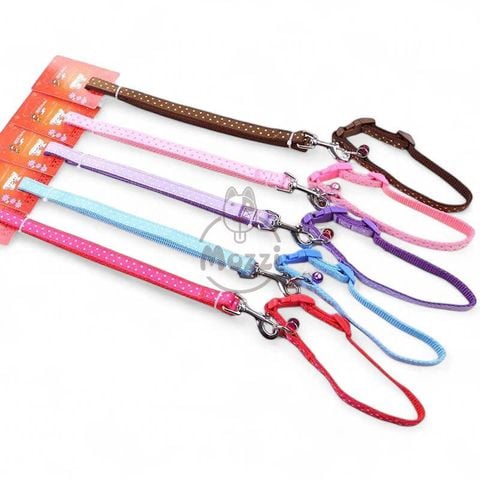  Dây dắt kèm vòng cổ họa tiết nhí cho thú cưng 