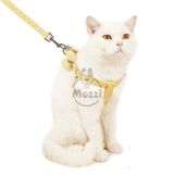  DoHa Dây dắt yếm ngực gắn nơ cotton cho chó mèo 