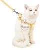 DoHa Dây dắt yếm ngực gắn nơ cotton cho chó mèo