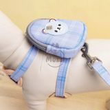  Dây dắt yếm ngực gắn ba lô mặt gấu cho chó mèo 