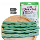  Snack cho chó Xương nhai 7 Dental Effects gặm sạch răng Gói 160g Thái Lan 