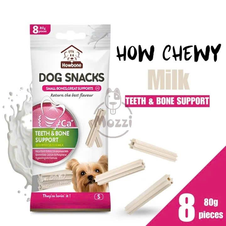 Snack cho chó Howbone gặm sạch răng nhiều vị