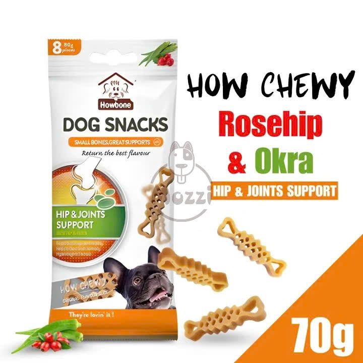 Snack cho chó Howbone gặm sạch răng nhiều vị