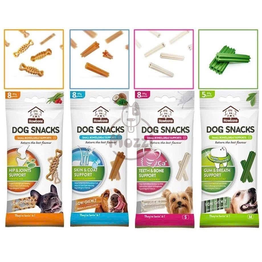 Snack cho chó Howbone gặm sạch răng nhiều vị