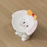  Chén bát ăn sứ cho chó mèo đế cao chống gù hình động vật 