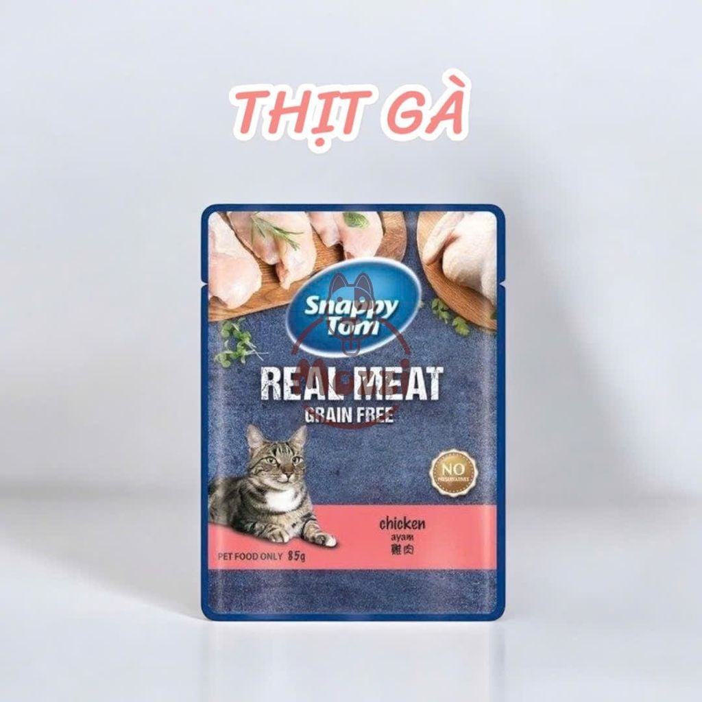 Pate cho mèo Snappy Tom Real Fish Real Meat