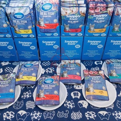  Pate cho mèo Snappy Tom Real Fish Real Meat 