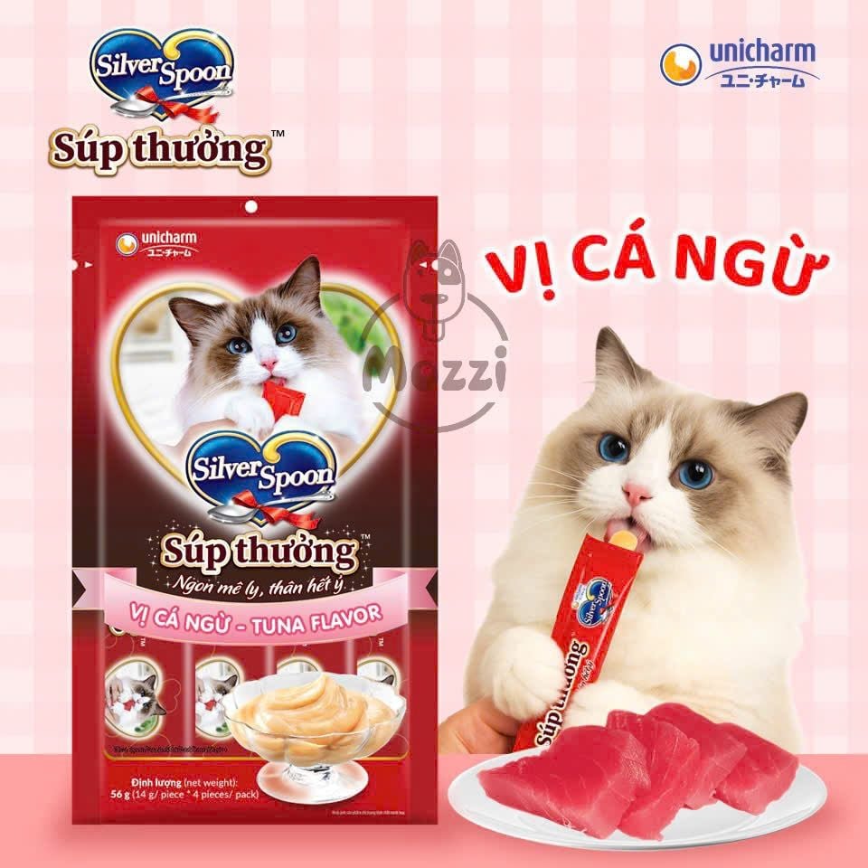 Súp thưởng cho mèo Silver Spoon Gói 4 thanh Bịch 56gr