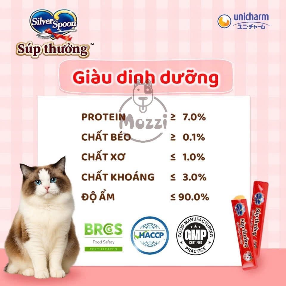 Súp thưởng cho mèo Silver Spoon Gói 4 thanh Bịch 56gr