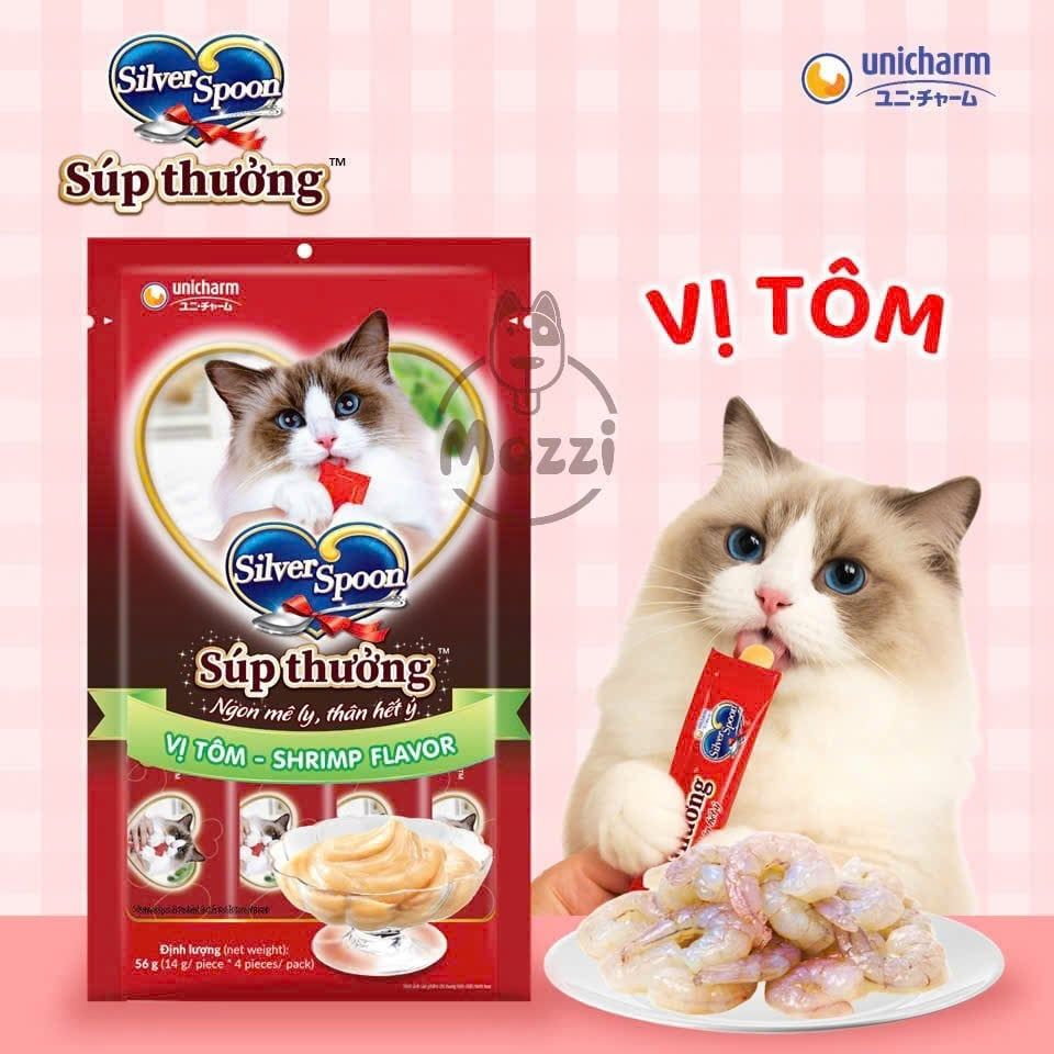 Súp thưởng cho mèo Silver Spoon Gói 4 thanh Bịch 56gr