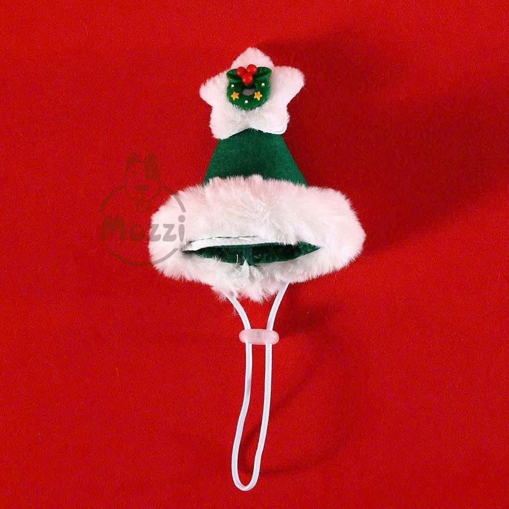 Phụ kiện Khăn len Nón noel cho chó mèo