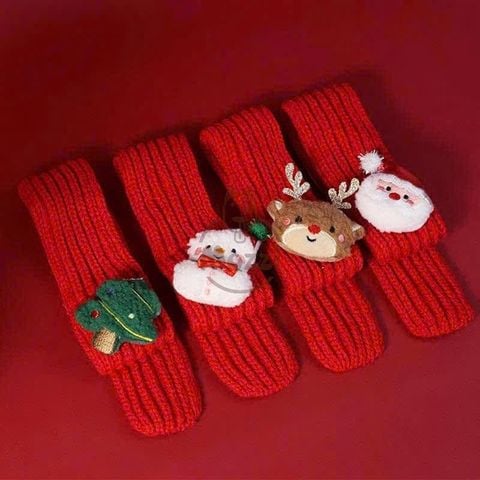  Phụ kiện Khăn len Nón noel cho chó mèo 