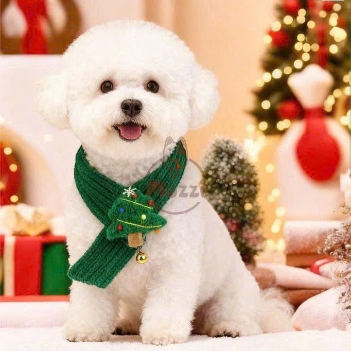 Phụ kiện Khăn len Nón noel cho chó mèo