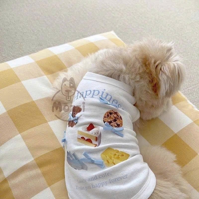Áo ba lỗ Happiness cho chó mèo