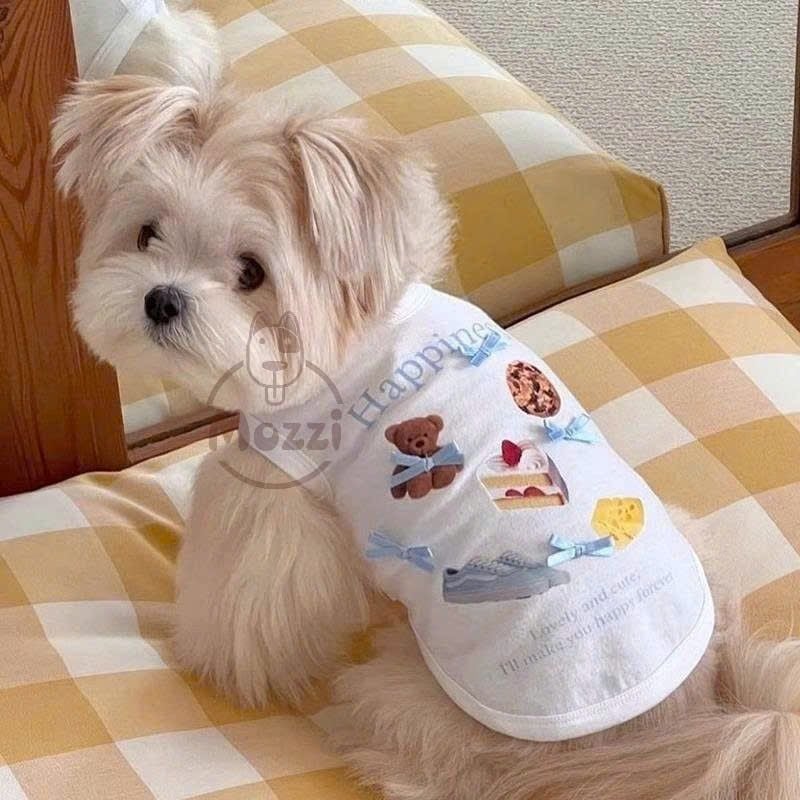 Áo ba lỗ Happiness cho chó mèo
