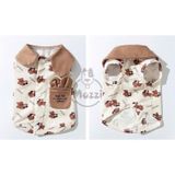  Áo Hipi Life Striers có túi tai thỏ nâu cho chó mèo 