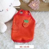  Áo 2 dây mini size thêu nổi cho chó mèo nhỏ 