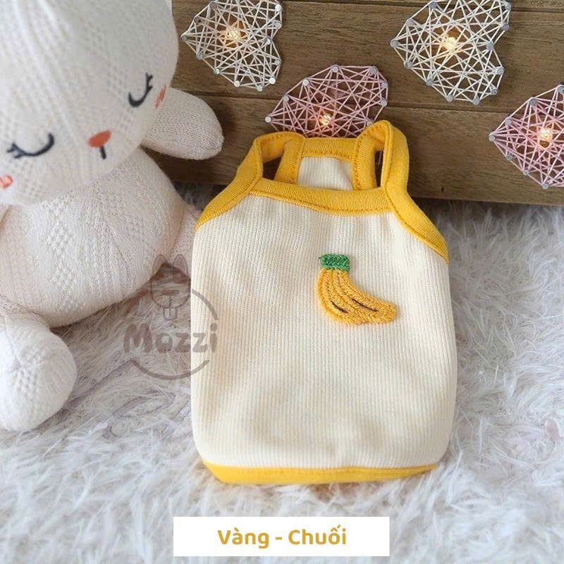Áo 2 dây mini size thêu nổi cho chó mèo nhỏ