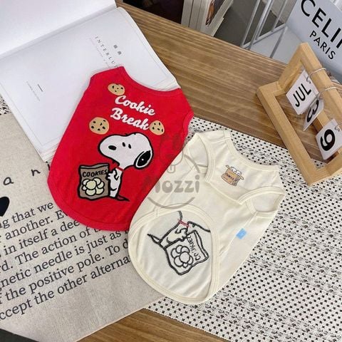  Áo ba lỗ Cookie Break cho chó mèo 
