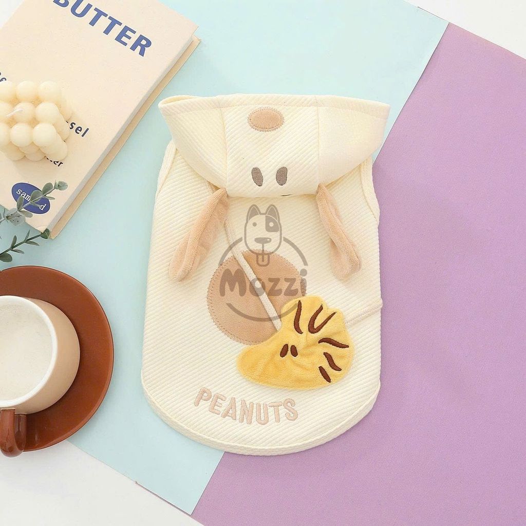 Áo ba lỗ Peanuts có nón cho chó mèo