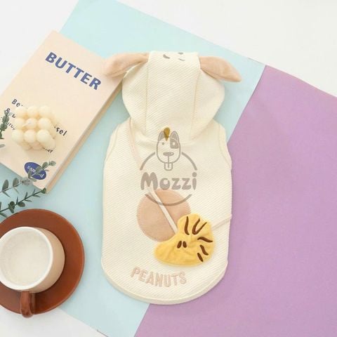  Áo ba lỗ Peanuts có nón cho chó mèo 
