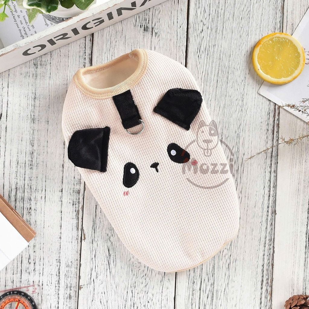 Áo 3 lỗ vải tổ ong có khoen dắt cho chó mèo