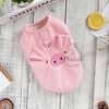 Áo 3 lỗ vải tổ ong có khoen dắt cho chó mèo