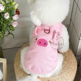  Áo 3 lỗ vải tổ ong có khoen dắt cho chó mèo 