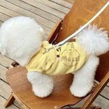  Áo 3 lỗ vải tổ ong có khoen dắt cho chó mèo 