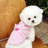  Áo 3 lỗ vải tổ ong có khoen dắt cho chó mèo 