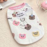  Áo 3 lỗ Blue ime có khoen dắt cho chó mèo 