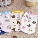  Áo 3 lỗ Blue ime có khoen dắt cho chó mèo 